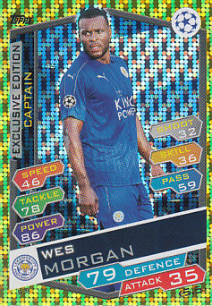 Wes Morgan Leicester City 2016/17 Topps Match Attax CL Captain #S06